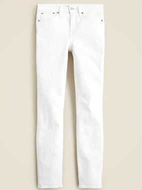 J. Crew| Toothpick 9” Rise White Denim Skinny Stretch Jeans Sz 29